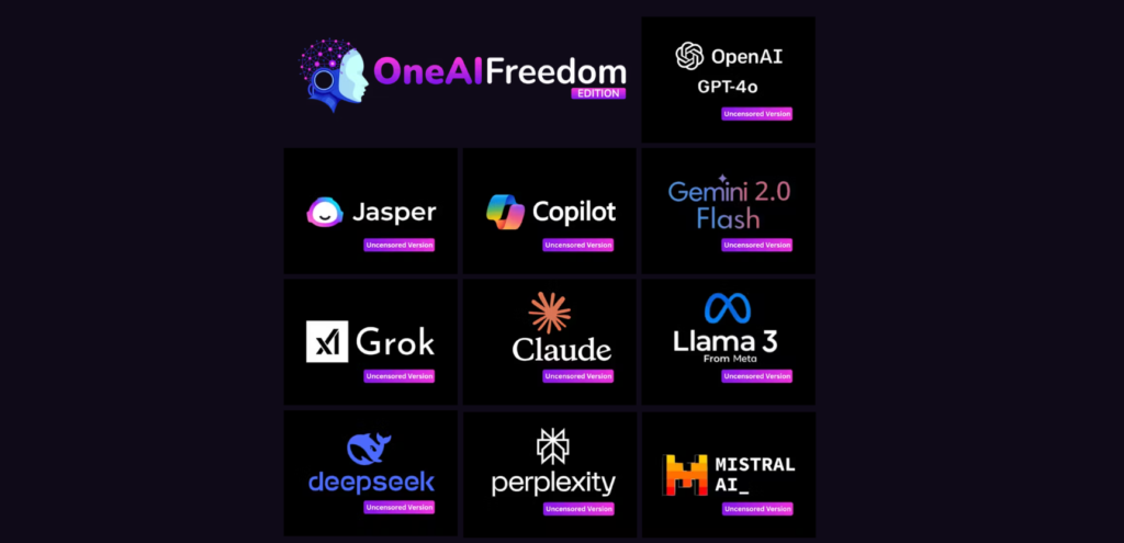 list of ai tools available in one ai freedom app
